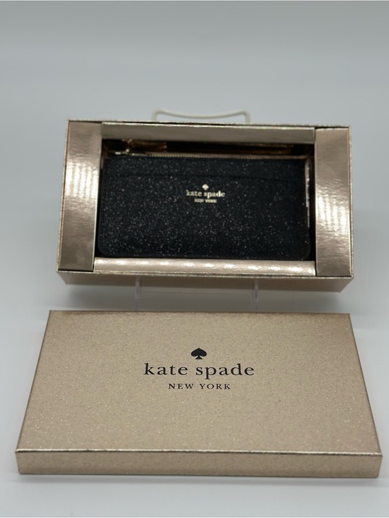 kate spade Handbags - kate spade Gold Glitter Wristlet with Subtle Black Label